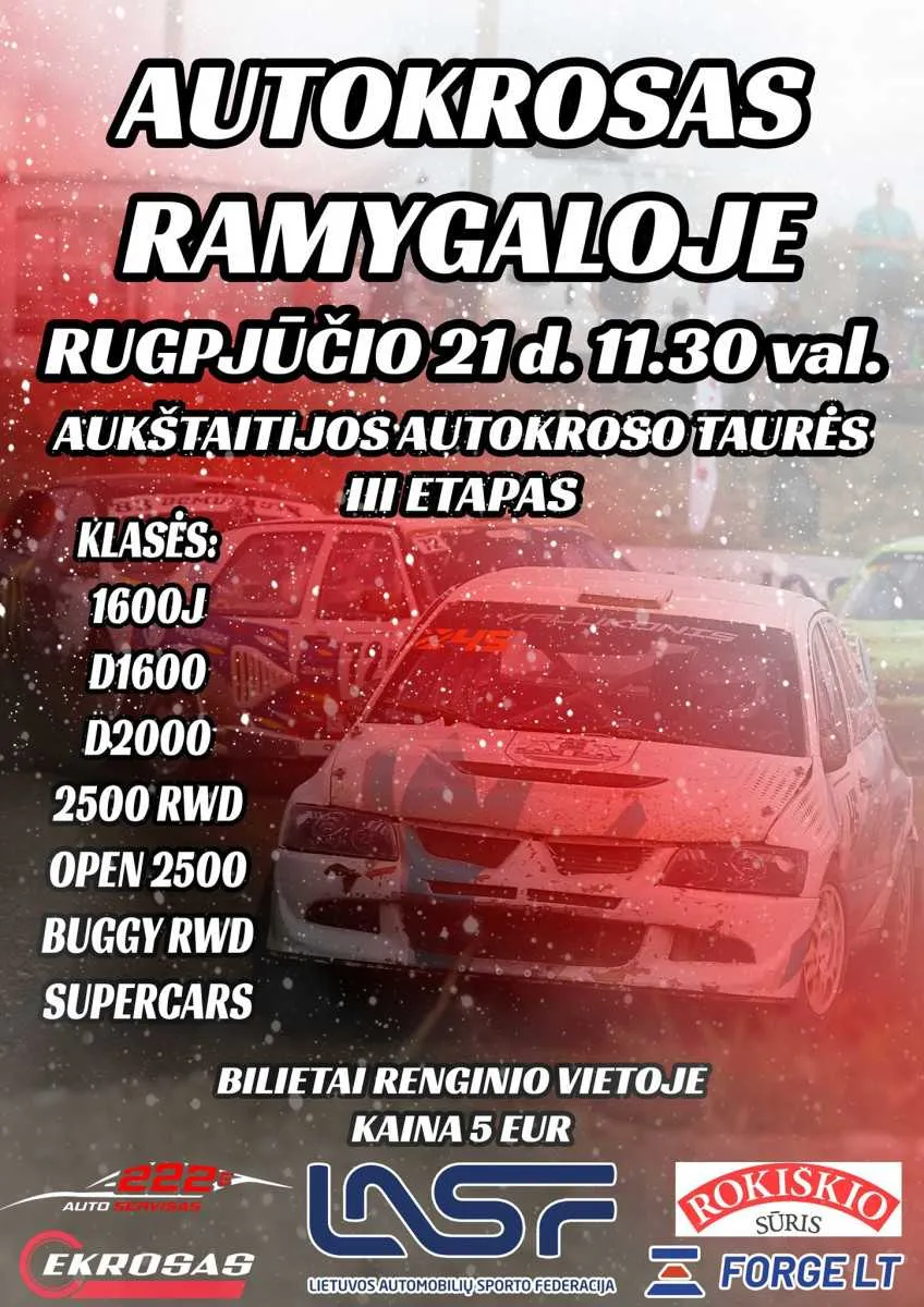 Ramygala ruošiasi priimti Aukštaitijos autokroso taurės trečiąjį etapą