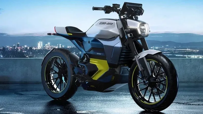 BRP parodė du elektrinius motociklus: „Can-Am Pulse” miestui ir „Can-Am Origin” kelionėms