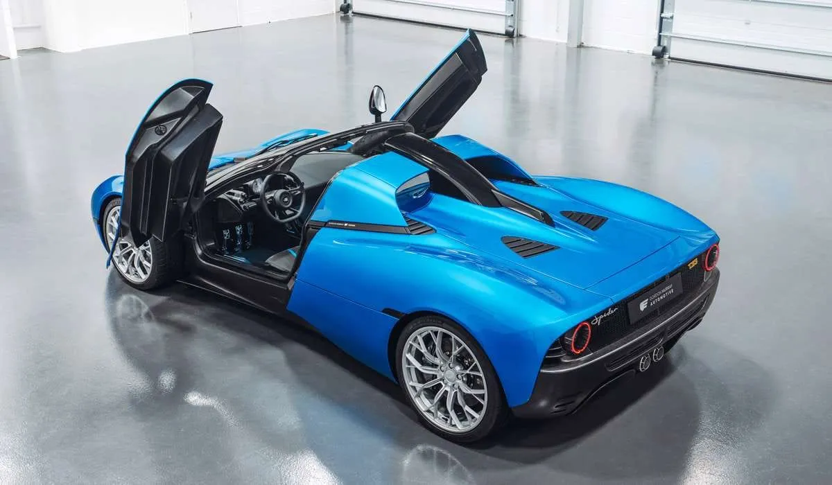 Gordon Murray T.33 Spider superautomobilis: tik su mechanine pavarų dėže