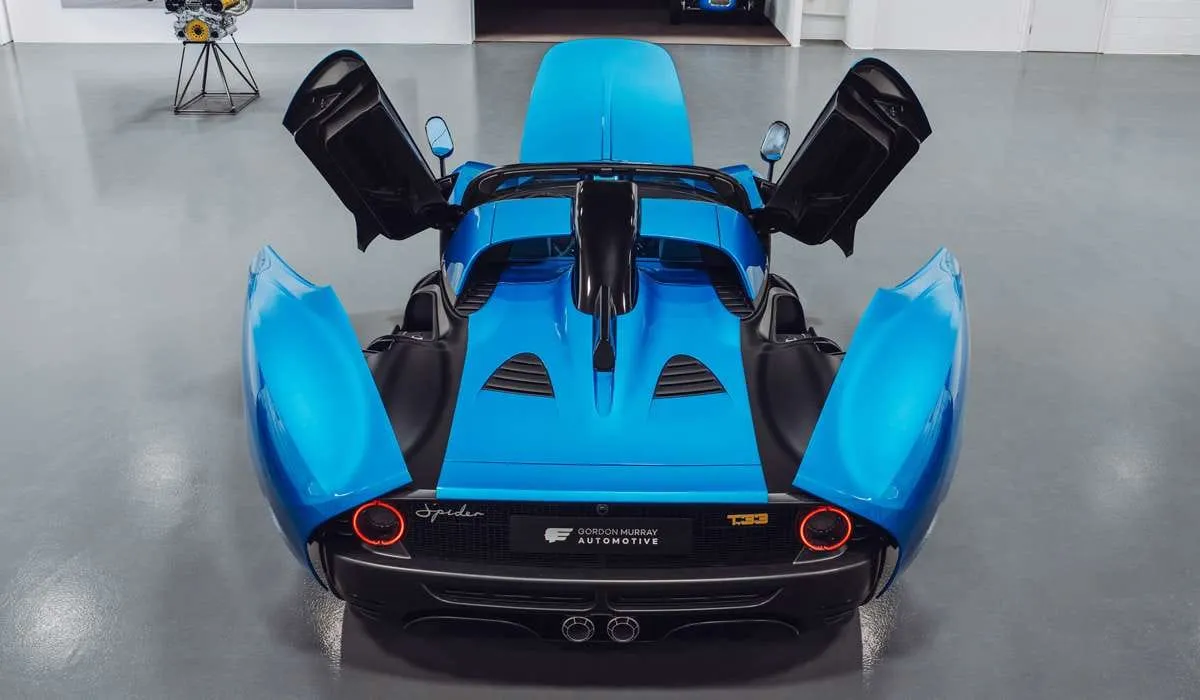 Gordon Murray T.33 Spider superautomobilis: tik su mechanine pavarų dėže