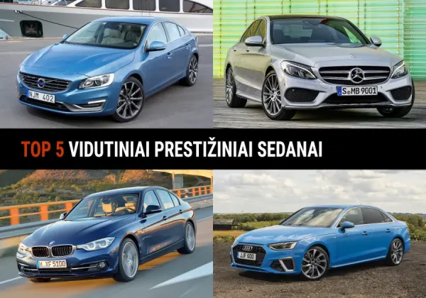 Renkamės vidutinės klasės prestižinį sedaną arba universalą – TOP 5 anot Lietuvos vairuotojų