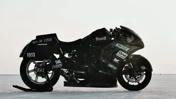 „Buell Project Leviathan“ Bonneville druskų lygumoje: 400 AG monstras kol kas nepasiekė 250 mylių per valandą ribos